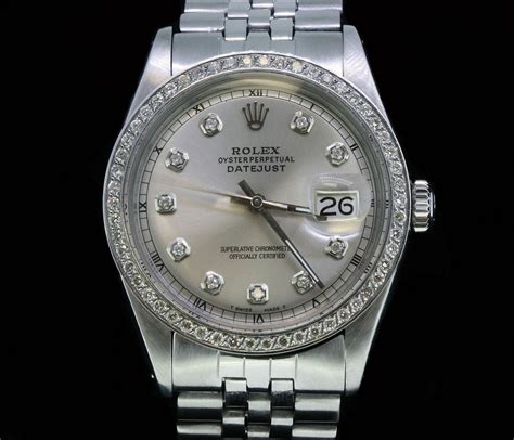 mens rolex oyster perpetual datejust diamond bezel|Rolex Datejust 36 with diamonds.